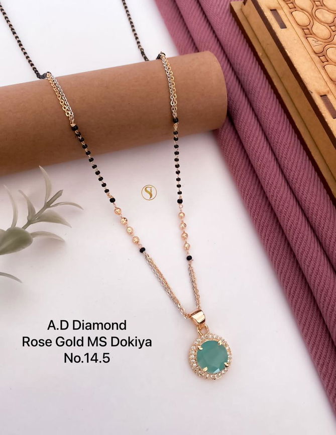 13 AD Diamond Fancy Daily Wear Dokiya Mangalsutra Wholesale Shop In Surat
